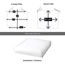 2 Pack Outdoor Pillow Covers | Beige Stripe | Compatible with IKEA Duvholmen and Kuddarna Cushions