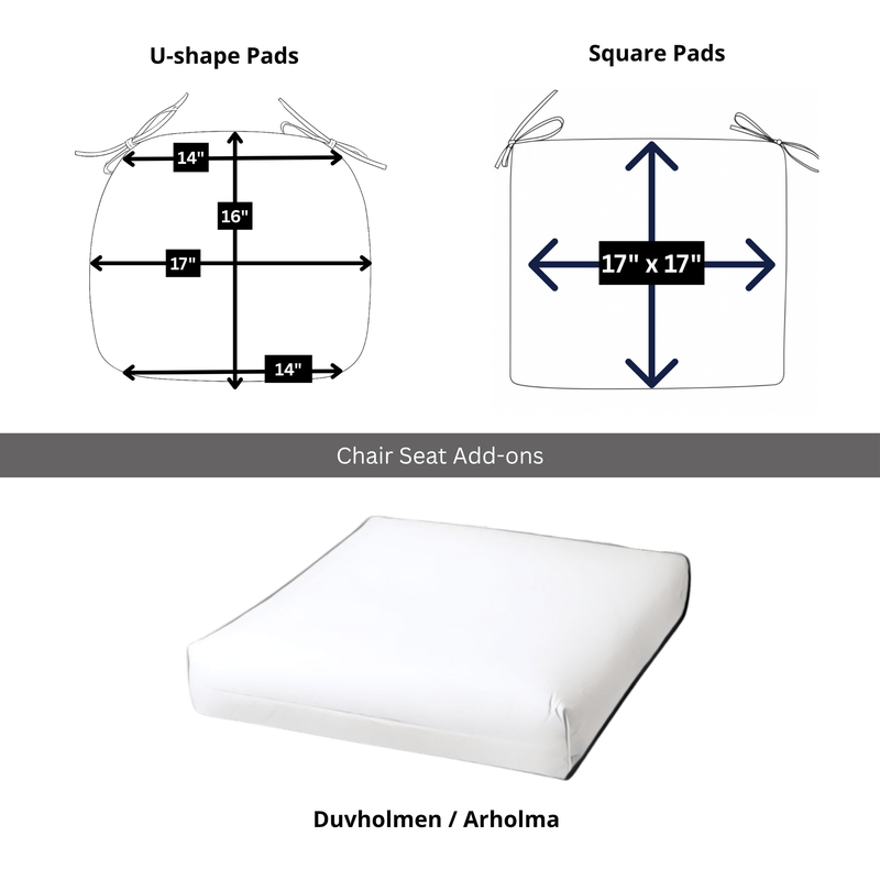 2 Pack Outdoor Pillow Covers | Black White Stripe | Compatible with IKEA Duvholmen and Kuddarna Cushions