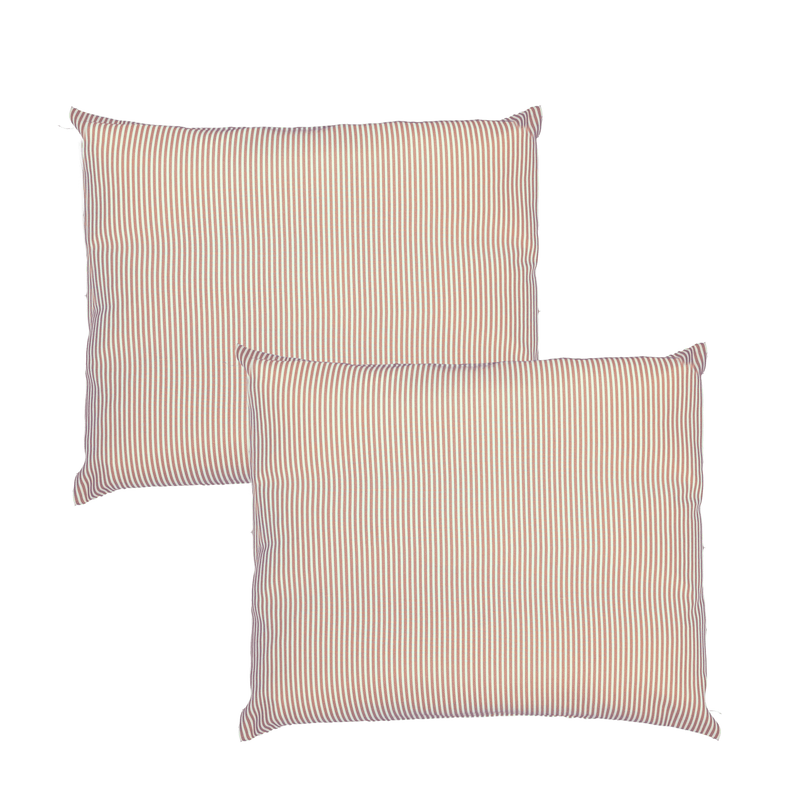 2 Pack Outdoor Pillow Covers | Beige Stripe | Compatible with IKEA Duvholmen and Kuddarna Cushions