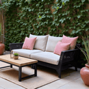 Beige Stripe Outdoor Slip Covers, Compatible with IKEA Duvholmen Kuddarna