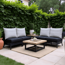 Beige Stripe Outdoor Pillow Covers – 2 Pack – Compatible with IKEA Duvholmen & Kuddarna