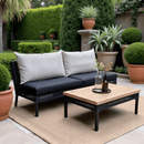 Beige Stripe Outdoor Pillow Covers – 2 Pack – Compatible with IKEA Duvholmen & Kuddarna