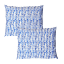 2 Pack Outdoor Pillow Covers | Blue Rain | Compatible with IKEA Duvholmen and Kuddarna Cushions