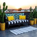 2 Pack Outdoor Pillow Covers | Green Banana Leaf Jungle Print | Compatible with IKEA Duvholmen and Kuddarna Cushions