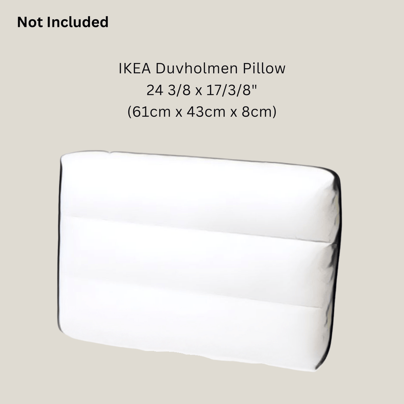 2 Pack Outdoor Pillow Covers | Black White Stripe | Compatible with IKEA Duvholmen and Kuddarna Cushions