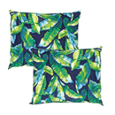 Navy Green Banana Leaf Outdoor Slip Covers, Compatible with IKEA Duvholmen Kuddarna