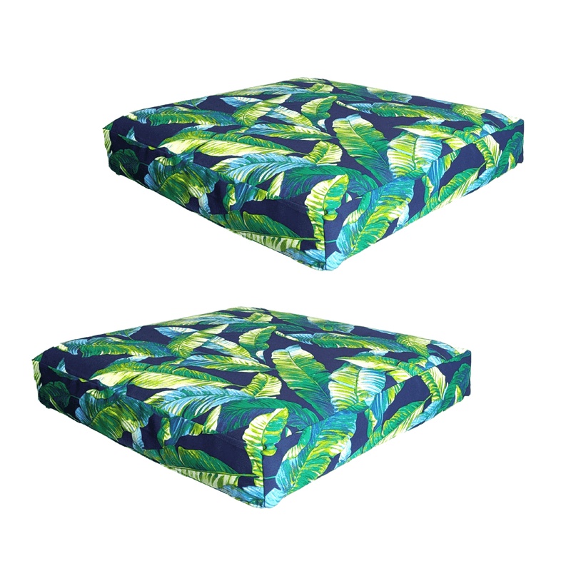 2 Pack Outdoor Seat Covers | Banana Leaf | Compatible with IKEA Duvholmen Inner Cushion
