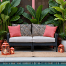 2 Pack Outdoor Seat Covers | Beige Stripe | Compatible with IKEA Duvholmen Inner Cushion