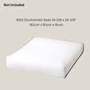 Green Banana Leaf Outdoor Seat Cushion Covers – 2 Pack – Compatible with IKEA Duvholmen