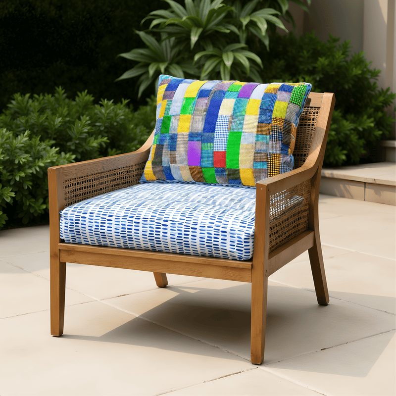 2 Pack Outdoor Seat Covers | Blue Rain | Compatible with IKEA Duvholmen Inner Cushion