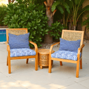 2 Pack Outdoor Seat Covers | Blue Rain | Compatible with IKEA Duvholmen Inner Cushion