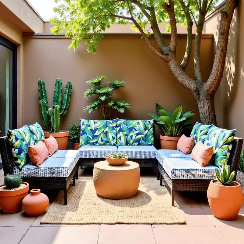 2 Pack Outdoor Seat Covers | Blue Rain | Compatible with IKEA Duvholmen Inner Cushion