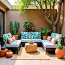 Banana Leaf Blue Rain Outdoor Slip Covers, Compatible with IKEA Duvholmen