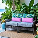 Blue Rain Outdoor Seat Cushion Covers – 2 Pack – Compatible with IKEA Duvholmen