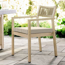 8-PIECE DELUXE BUNDLE, Beige Stripe Outdoor Cushion Cover Set and Chair Pads – Compatible with IKEA Duvholmen