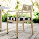 8-PIECE DELUXE BUNDLE Outdoor Cushion Covers and Chair Pads – Compatible with IKEA Duvholmen, Chic Black and White Cabana Stripe