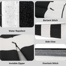 8-PIECE DELUXE BUNDLE Outdoor Cushion Covers and Chair Pads – Compatible with IKEA Duvholmen, Chic Black and White Cabana Stripe