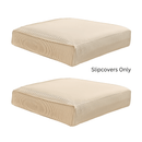 Beige Stripe Outdoor Slip Covers, Compatible with IKEA Duvholmen Kuddarna