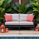 8-PIECE DELUXE BUNDLE, Beige Stripe Outdoor Cushion Cover Set and Chair Pads – Compatible with IKEA Duvholmen