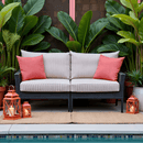 2 Pack Outdoor Pillow Covers | Beige Stripe | Compatible with IKEA Duvholmen and Kuddarna Cushions