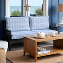 8-PIECE DELUXE BUNDLE Outdoor Cushion Cover Set and Chair Pads – Compatible with IKEA Duvholmen, Blue Rain