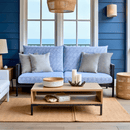 8-PIECE DELUXE BUNDLE Outdoor Cushion Cover Set and Chair Pads – Compatible with IKEA Duvholmen, Blue Rain