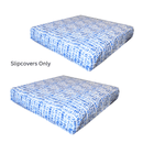 Blue Rain Outdoor Slipcover Set – 4 Pack (2 Pillow Covers + 2 Seat Covers) – Compatible with Select IKEA Cushions