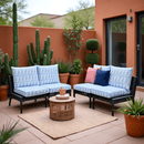 Blue Rain Outdoor Slip Covers, Compatible with IKEA Duvholmen