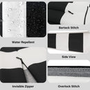 Black and White Cabana Stripe Outdoor Slip Covers, Compatible with IKEA Duvholmen Kuddarna