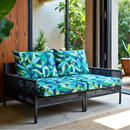 Navy Green Banana Leaf Outdoor Slip Covers, Compatible with IKEA Duvholmen