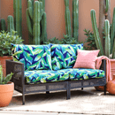 Navy Green Banana Leaf Outdoor Slip Covers, Compatible with IKEA Duvholmen