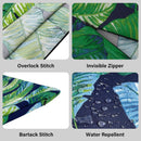 Green Banana Leaf Outdoor Slipcover Set – 4 Pack (2 Duvholmen Pillow Covers + 2 Duvholmen Seat Covers)