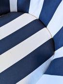 Navy Blue and White Stripe Slipcover – Compatible with IKEA Skruvsta Chair
