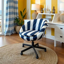 Navy Blue and White Stripe Slipcover – Compatible with IKEA Skruvsta Chair