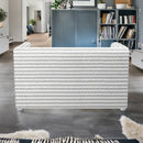 White Boho Mudcloth Slipcover – Compatible with IKEA Knopparp Sofa (2-Seater or 3-Seater)