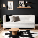 White Boho Mudcloth Slipcover – Compatible with IKEA Knopparp Sofa (2-Seater or 3-Seater)