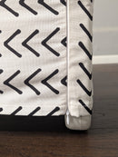 White Boho Mudcloth Slipcover – Compatible with IKEA Knopparp Sofa (2-Seater or 3-Seater)