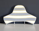 Baby Highchair Cushion Cover for IKEA Klammig, Pyttig, Antilop, Gray Stripe