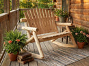 Rocking Outdoor Wooden Bench