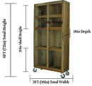 Rolling Redwood Storage Cabinet
