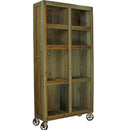 Rolling Redwood Storage Cabinet