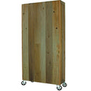 Rolling Redwood Storage Cabinet