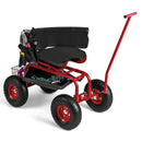 Rolling Garden Cart with Height Adjustable Swivel Seat and Storage Basket by LJGDeals