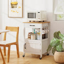 Rolling Kitchen Island Cart with Drawer and Side Hooks by LJGDeals