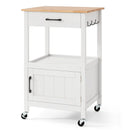 Rolling Kitchen Island Cart with Drawer and Side Hooks by LJGDeals