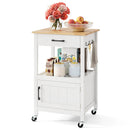 Rolling Kitchen Island Cart with Drawer and Side Hooks by LJGDeals