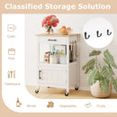 Rolling Kitchen Island Cart with Drawer and Side Hooks by LJGDeals