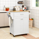 Utility Rolling Storage Cabinet Kitchen Island Cart with Spice Rack by LJGDeals