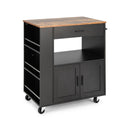 Rolling Kitchen Trolley with 3 Spice Racks Drawer and Open Shelf by LJGDeals