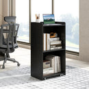 Rolling Podium Stand with 2 Shelves and Lockable Wheels by LJGDeals